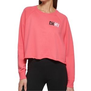 🌀NWT! DKNY cropped sweatshirt with rhinestone logo
